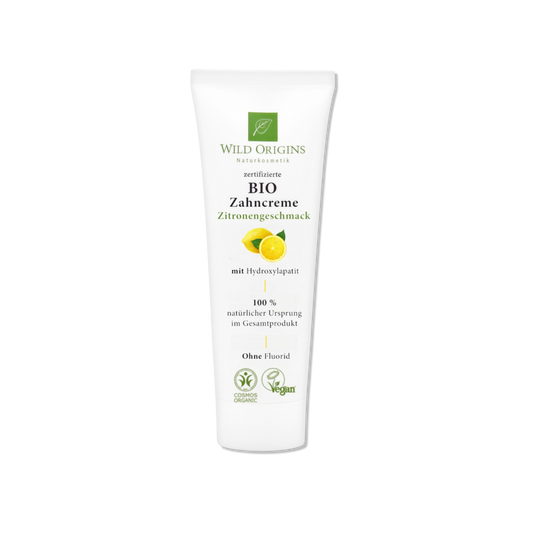 Bio Zahnpasta ohne Fluorid Zitrone - Wild Origins