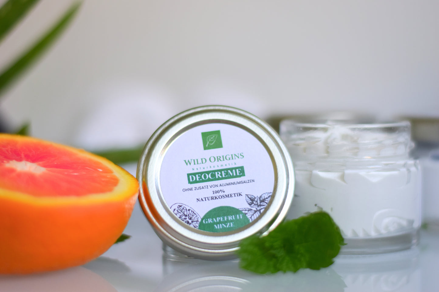 Deocreme mit ätherischem Grapefruit- und Pfefferminzöl