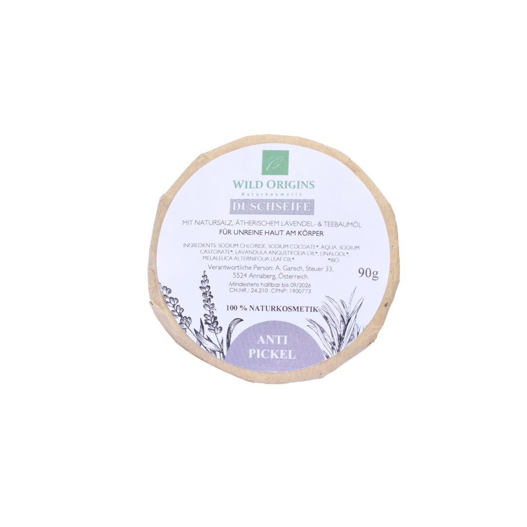 Duschseife mit BIO Lavendelöl und Natursalz