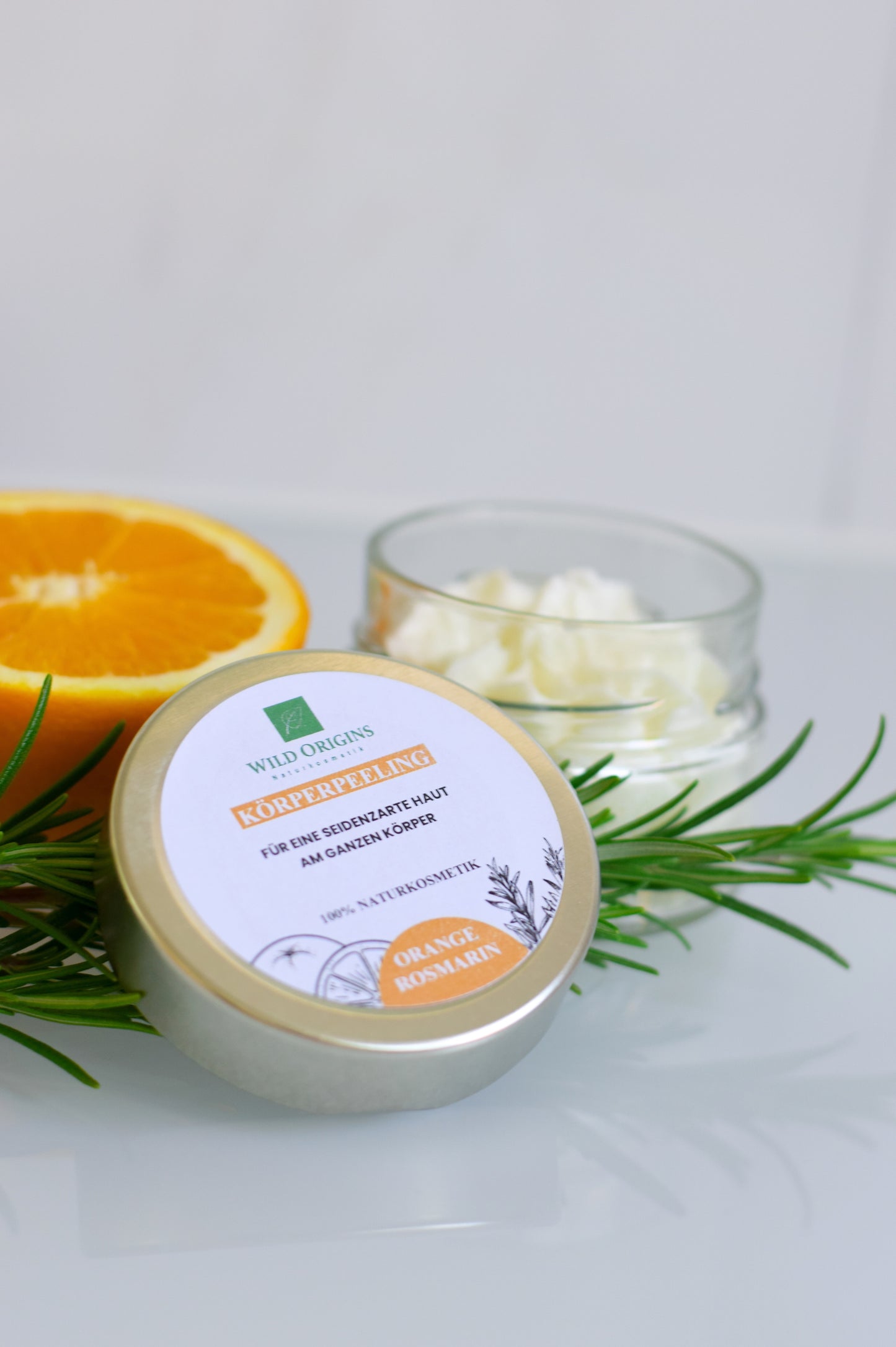 Körperpeeling mit BIO Orangen- und BIO Jojobaöl