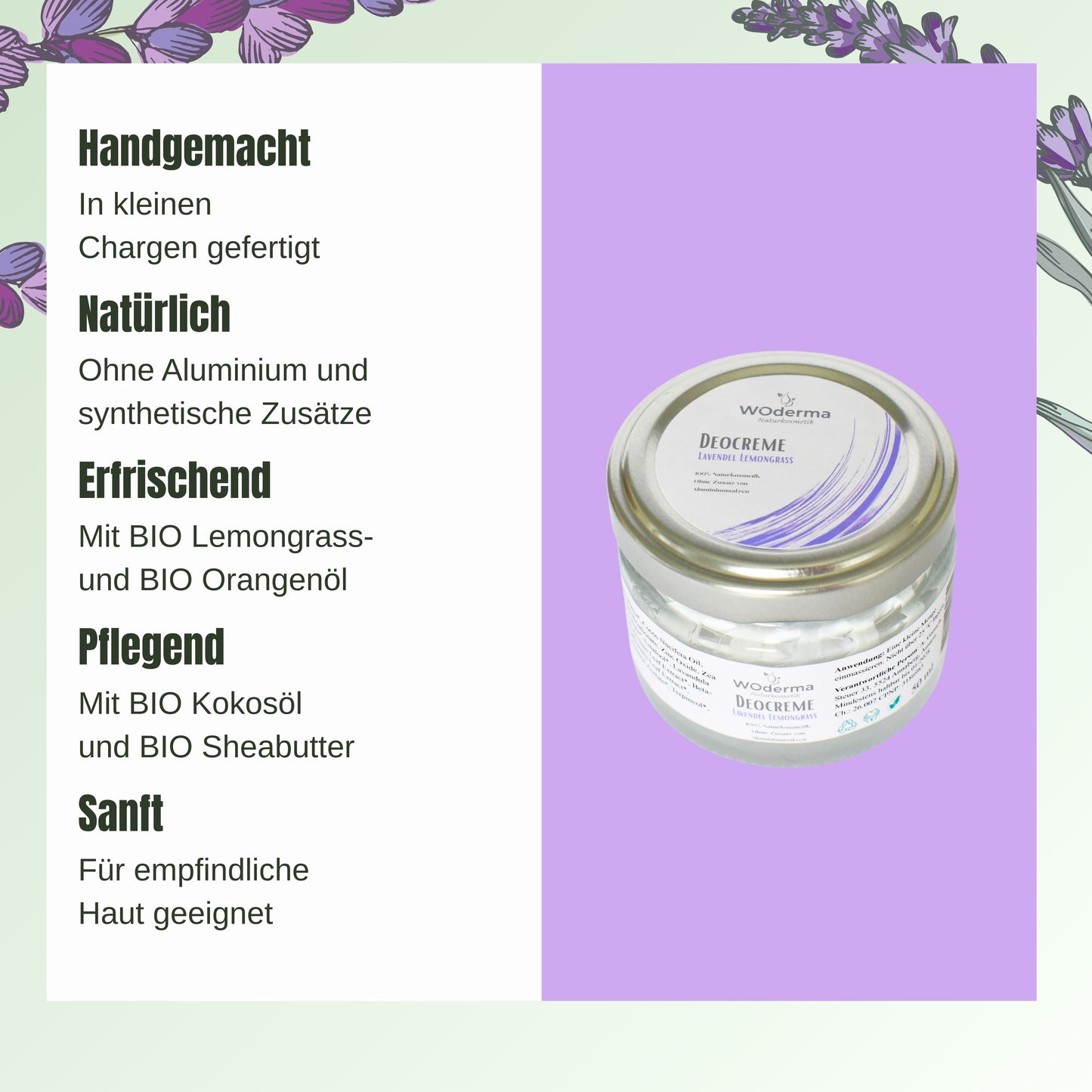Deocreme mit BIO Lavendel- und BIO Lemongrassöl - Wild Origins