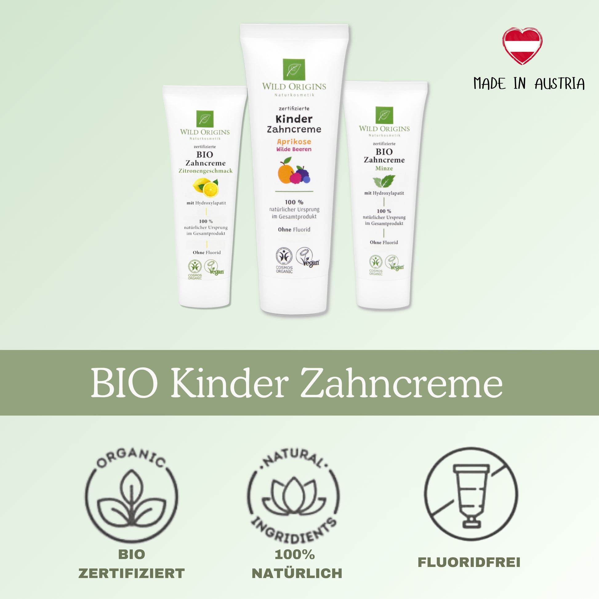 Bio Kinder-Zahncreme ohne Fluorid - Wild Origins
