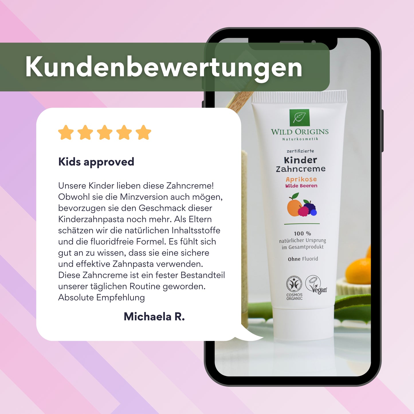 Bio Kinder-Zahncreme ohne Fluorid - Wild Origins