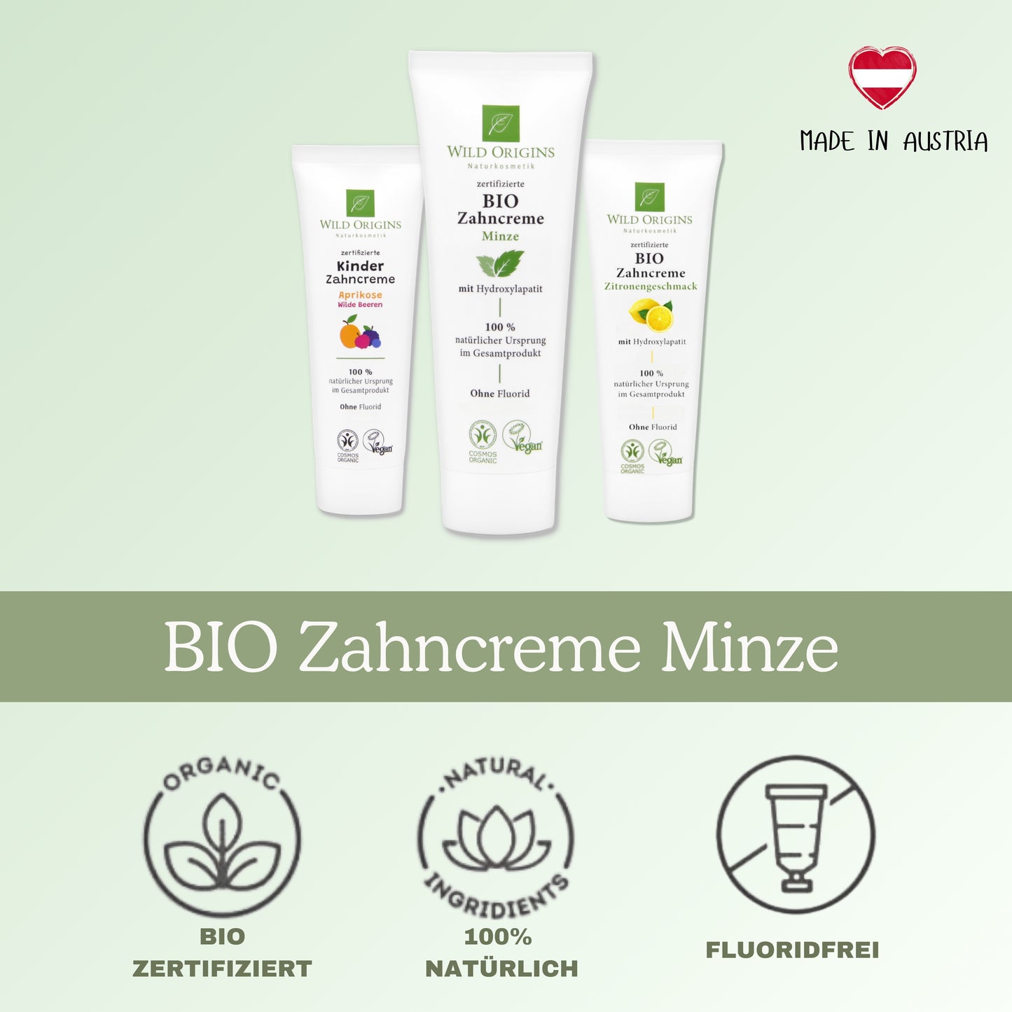 Bio Zahncreme ohne Fluorid - Wild Origins
