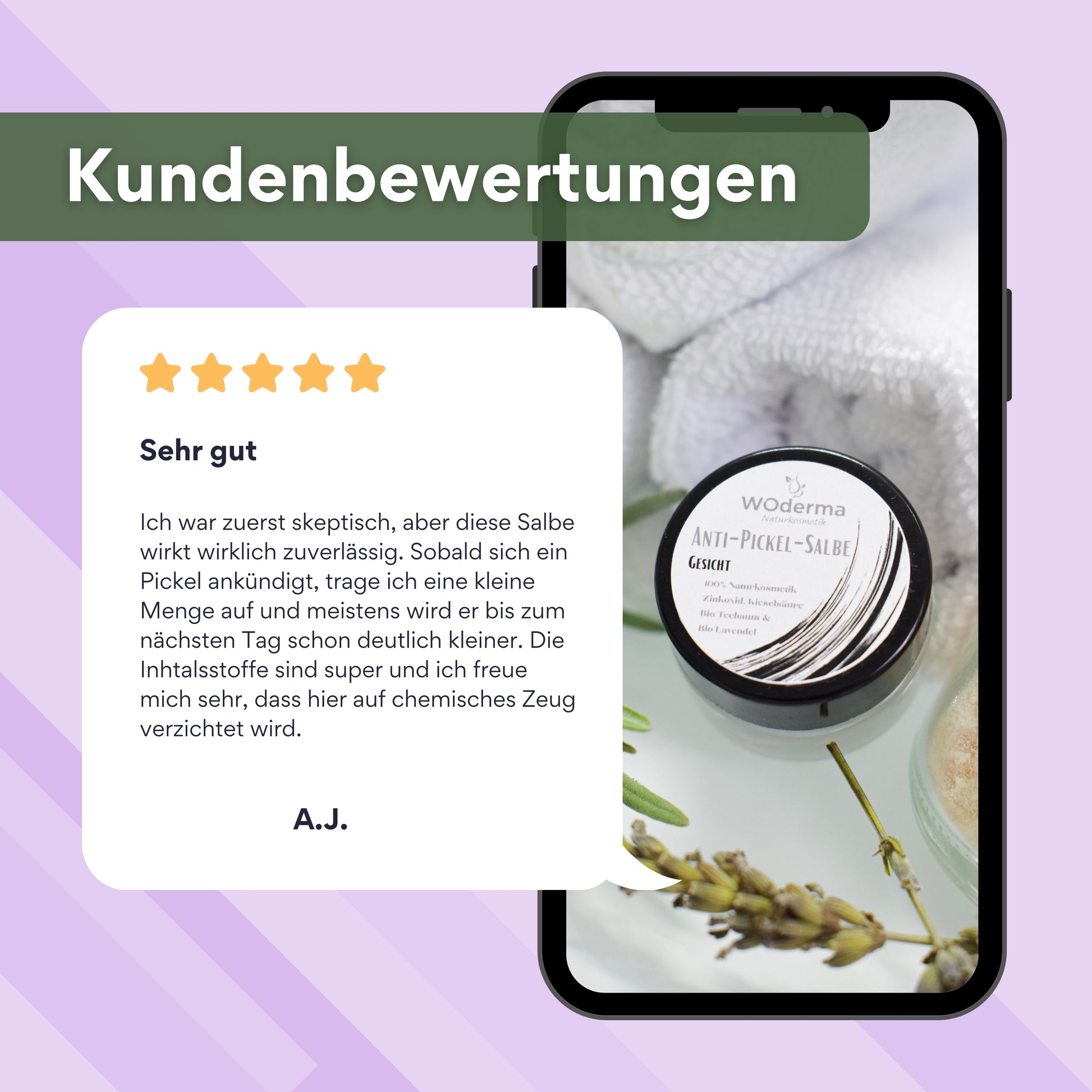Anti-Pickel-Salbe mit BIO Sheabutter und BIO Lavendelöl - Wild Origins