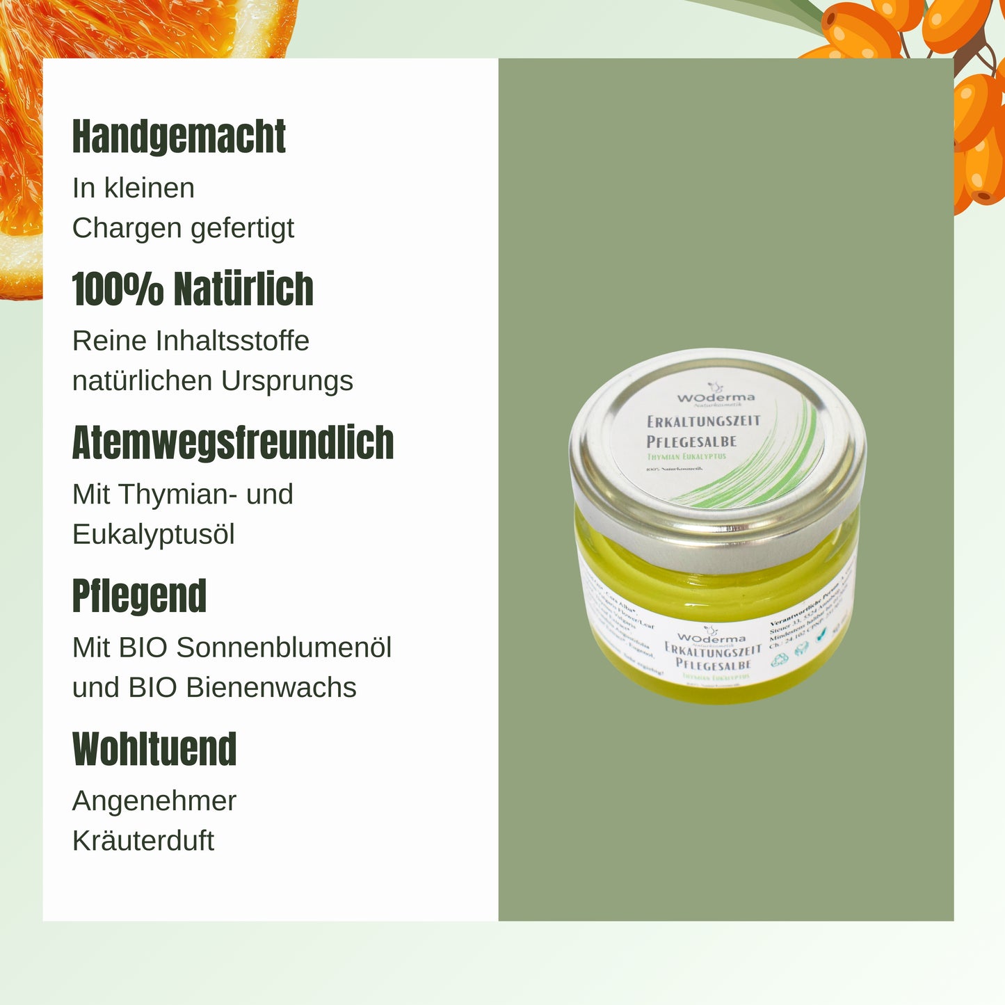 Pflegesalbe "Erkältungszeit"  mit BIO Kräuterextrakten - Wild Origins