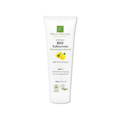 Bio Zahnpasta ohne Fluorid Zitrone - Wild Origins